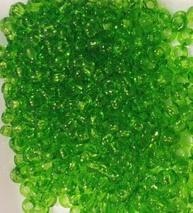 Transperant glass grønn 50430 10/0 Preciosa