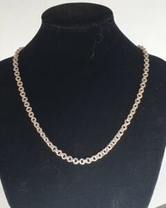 Halskjede med ullroser i 925 s