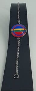 Erterkje armband samisk flagg Ø 25 mm