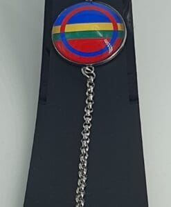 Erterkje armband samisk flagg Ø 25 mm