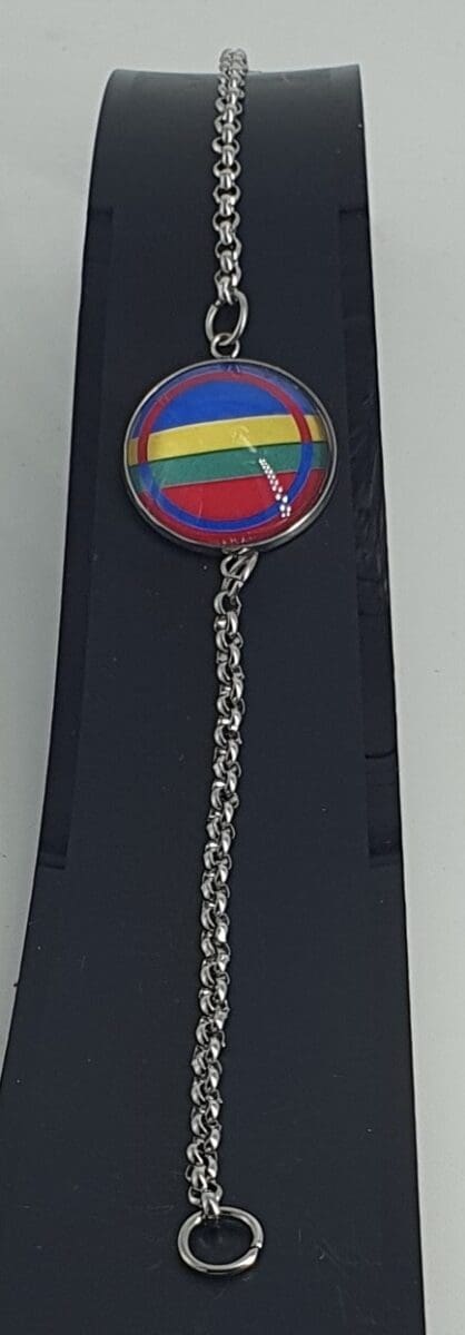 Erterkjede armband kirurgisk stål Ø 20 mm, samisk flagg