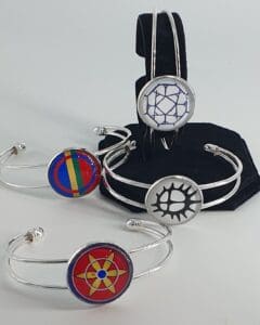 Samisk inspirertenkel, 25 mm cabochon armering