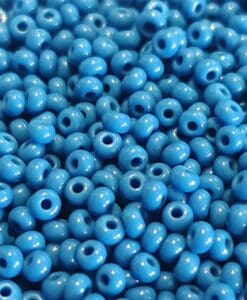 Bunadperler 33220 fra Preciosa. Opak, mørk turkis. 10/0