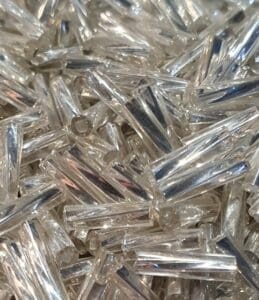 Twist 6 mm veidde staver i sølvfarget