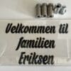 Dørskilt familien Eriksen