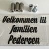 Dørskilt familen Pedersen