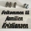 Dørskilt familien Kristiansen