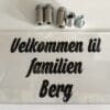 Dørskilt familien Berg