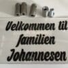 Dørskilt familien Johannesen