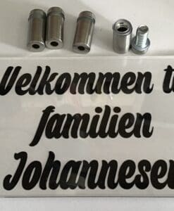 Dørskilt familien Johannesen