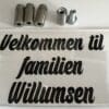 Dørskilt familien Willumsen