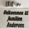 Dørskilt familien Andersen