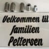 Dørskilt familien Pettersen